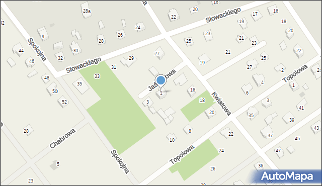 Sulbiny, Jaśminowa, 1, mapa Sulbiny