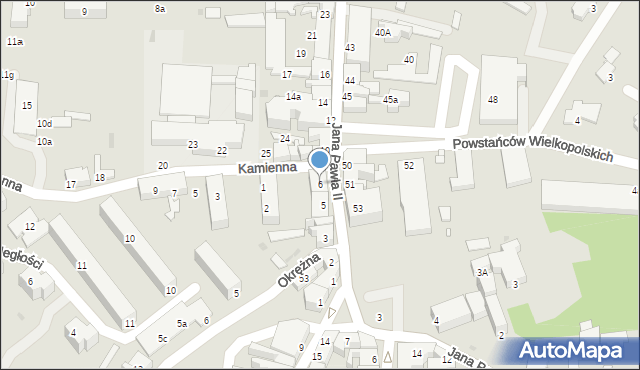 Sulechów, Jana Pawła II, 6, mapa Sulechów