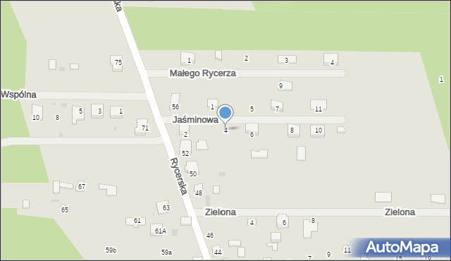 Sulejów, Jaśminowa, 4, mapa Sulejów