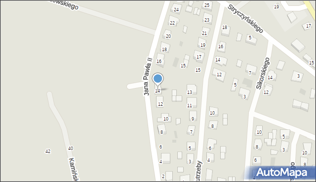Sulmierzyce, Jana Pawła II, 14, mapa Sulmierzyce
