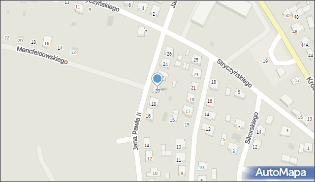 Sulmierzyce, Jana Pawła II, 20, mapa Sulmierzyce