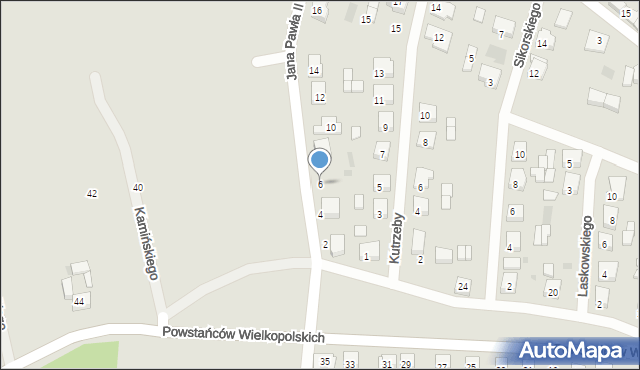 Sulmierzyce, Jana Pawła II, 6, mapa Sulmierzyce