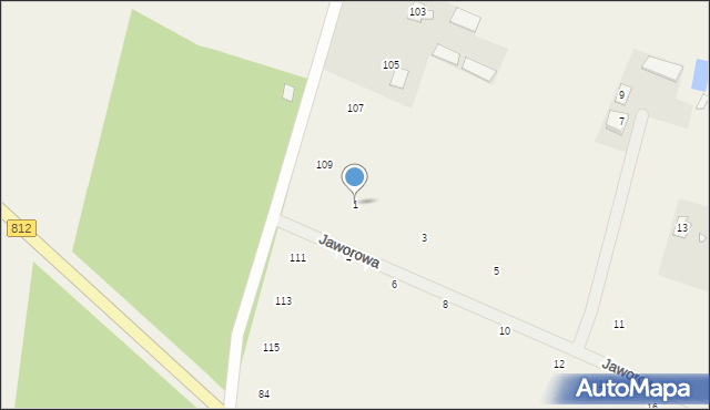 Suszno, Jaworowa, 1, mapa Suszno