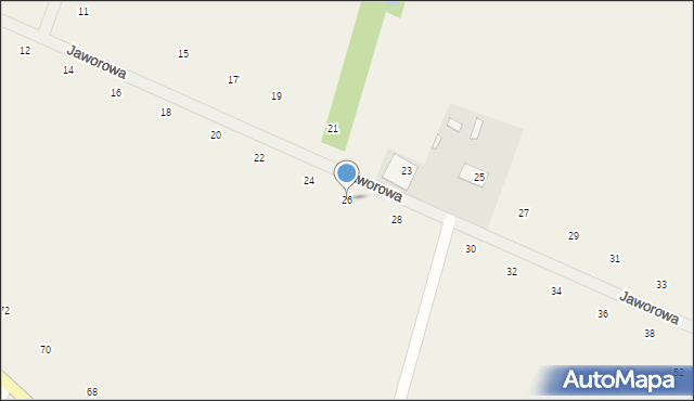 Suszno, Jaworowa, 26, mapa Suszno