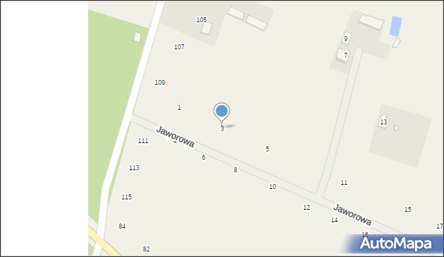 Suszno, Jaworowa, 3, mapa Suszno