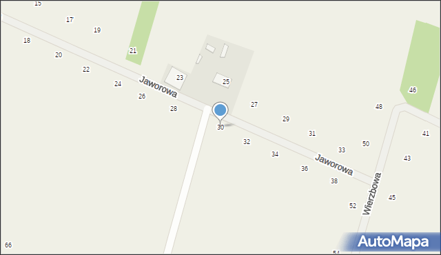 Suszno, Jaworowa, 30, mapa Suszno