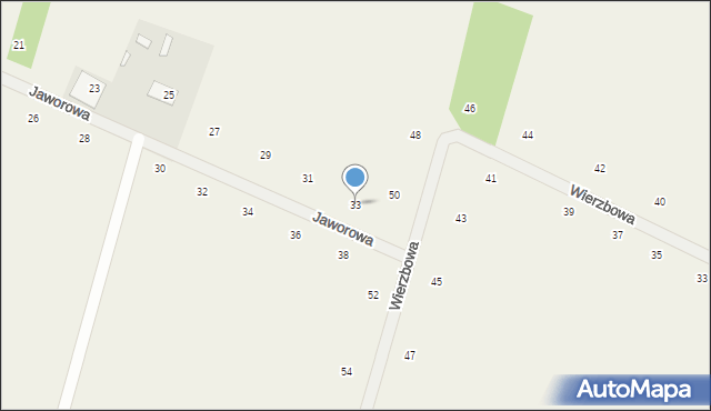 Suszno, Jaworowa, 33, mapa Suszno