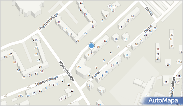 Świdnica, Jasińskiego Jakuba, gen., 6, mapa Świdnicy