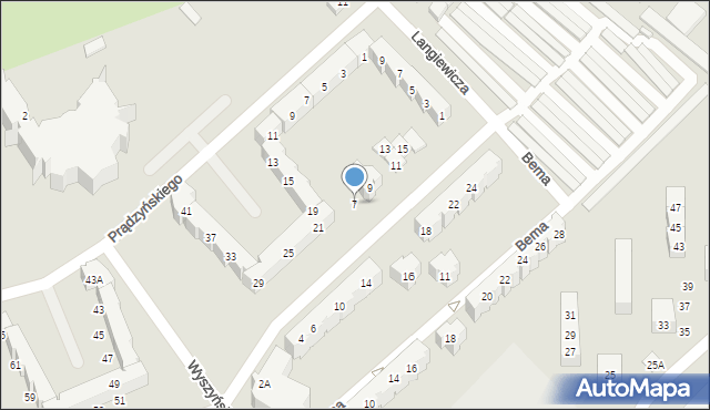 Świdnica, Jasińskiego Jakuba, gen., 7, mapa Świdnicy