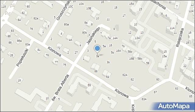 Świdnik, Jasińskiego Tadeusza, 3a, mapa Świdnika