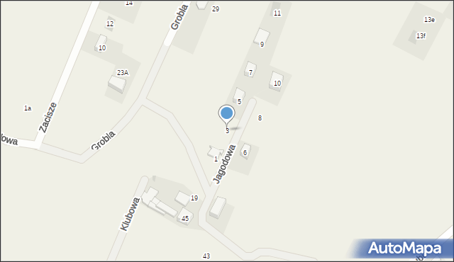 Świerczyniec, Jagodowa, 3, mapa Świerczyniec