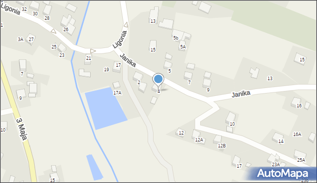 Świerklany, Janika, ks., 4, mapa Świerklany