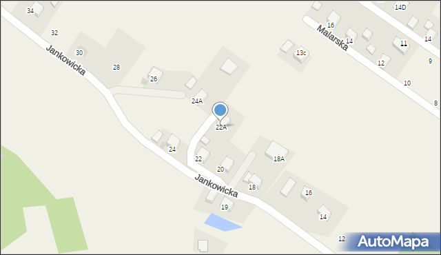 Świerklany, Jankowicka, 22A, mapa Świerklany