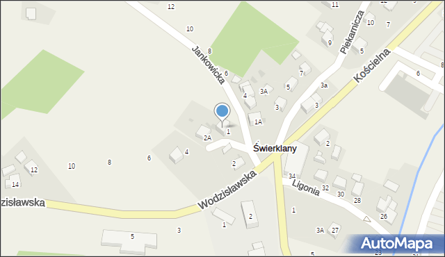 Świerklany, Jankowicka, 3, mapa Świerklany