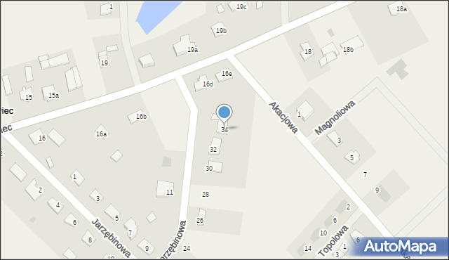 Świerkówiec, Jarzębinowa, 34, mapa Świerkówiec