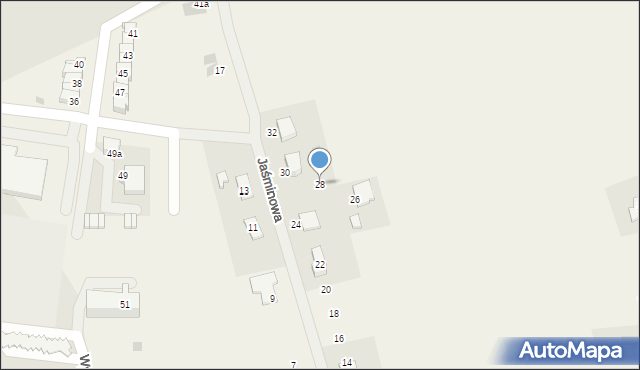 Świerkówiec, Jaśminowa, 28, mapa Świerkówiec