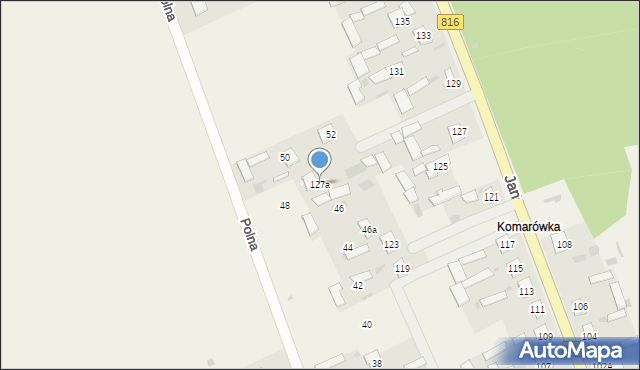 Świerże, Jana Pawła II, 127a, mapa Świerże