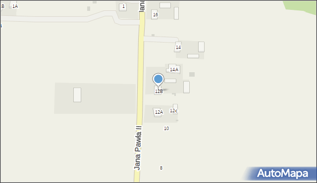 Świerże, Jana Pawła II, 12B, mapa Świerże