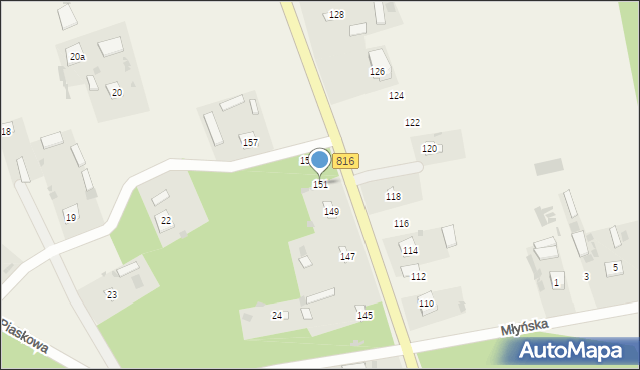 Świerże, Jana Pawła II, 151, mapa Świerże