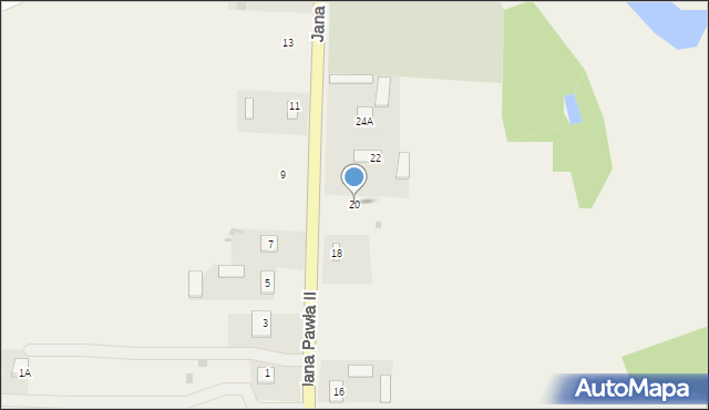 Świerże, Jana Pawła II, 20, mapa Świerże