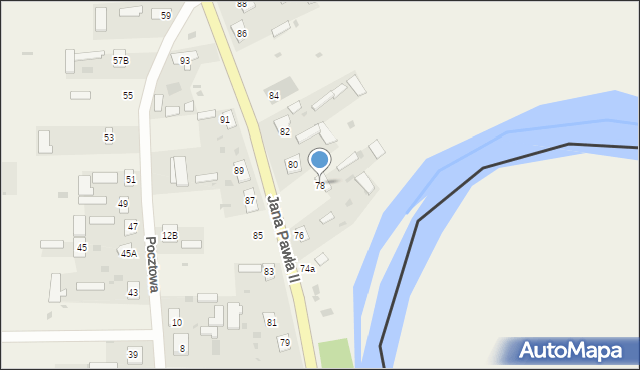 Świerże, Jana Pawła II, 78, mapa Świerże