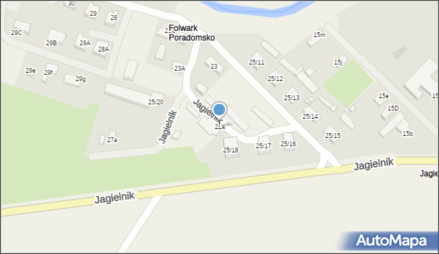 Święty Wojciech, Jagielnik, 22a, mapa Święty Wojciech