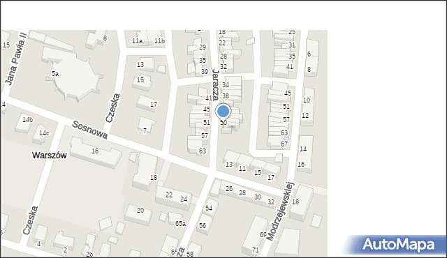 Świnoujście, Jaracza Stefana, 52, mapa Świnoujście