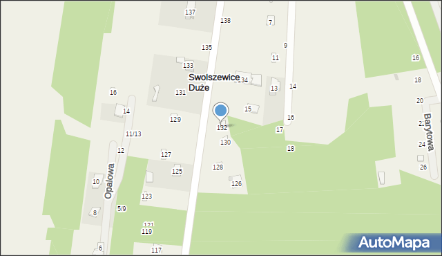 Swolszewice Duże, Jana Pawła II, 132, mapa Swolszewice Duże