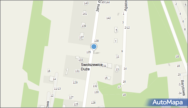 Swolszewice Duże, Jana Pawła II, 136, mapa Swolszewice Duże
