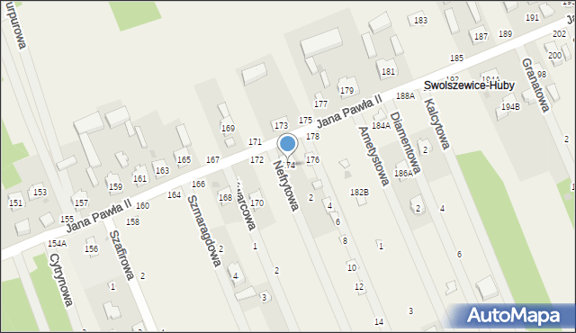 Swolszewice Duże, Jana Pawła II, 174, mapa Swolszewice Duże