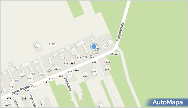 Swolszewice Duże, Jana Pawła II, 223, mapa Swolszewice Duże