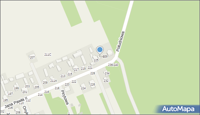 Swolszewice Duże, Jana Pawła II, 227, mapa Swolszewice Duże