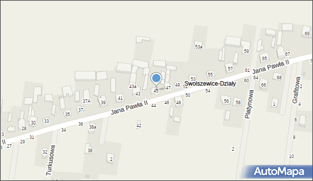 Swolszewice Duże, Jana Pawła II, 45, mapa Swolszewice Duże