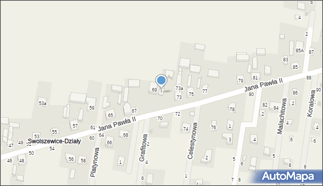 Swolszewice Duże, Jana Pawła II, 71, mapa Swolszewice Duże