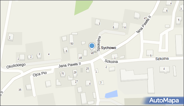 Sychowo, Jana Pawła II, 46, mapa Sychowo
