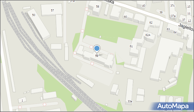 Szczecin, Jagiellońska, 59, mapa Szczecina