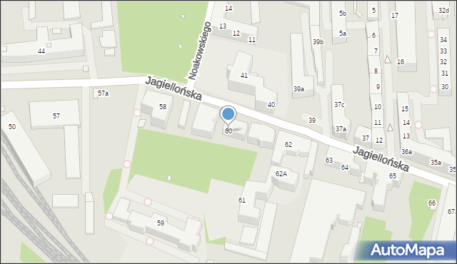 Szczecin, Jagiellońska, 60, mapa Szczecina