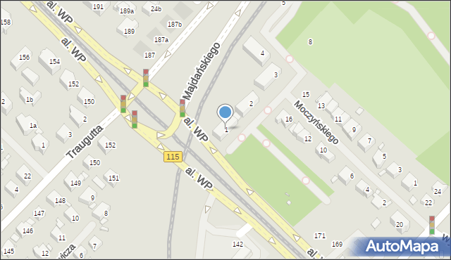 Szczecin, Jasienicy Pawła, 1, mapa Szczecina