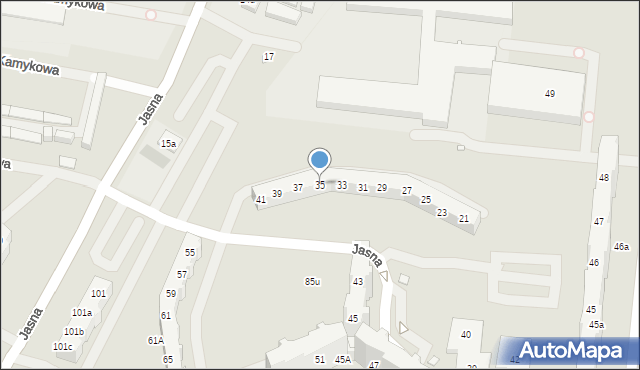 Szczecin, Jasna, 35, mapa Szczecina