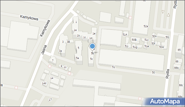 Szczecin, Jasna, 5b, mapa Szczecina