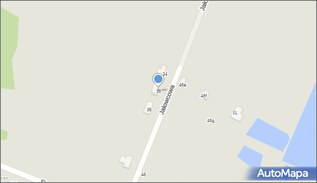 Szczecin, Jałowcowa, 36, mapa Szczecina