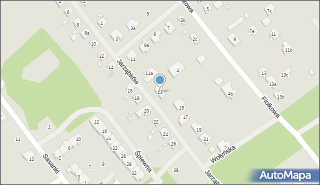 Szczecin, Jarząbków, 13, mapa Szczecina
