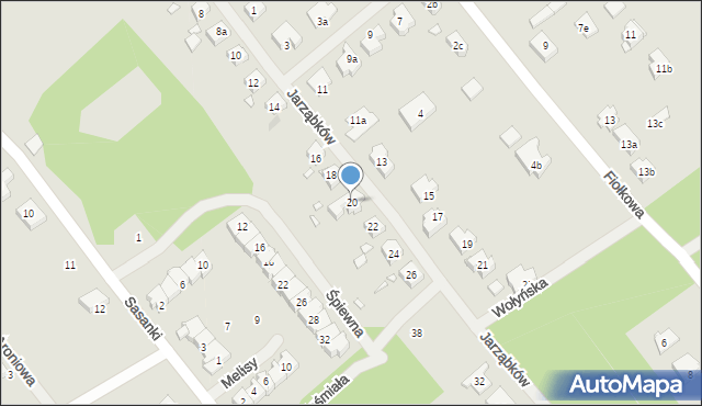 Szczecin, Jarząbków, 20, mapa Szczecina