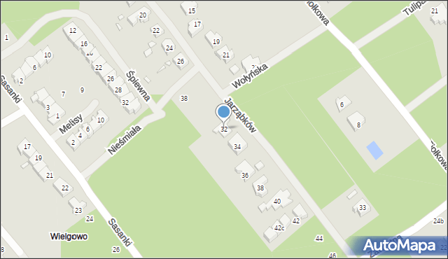 Szczecin, Jarząbków, 32, mapa Szczecina