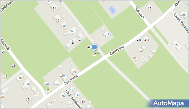 Szczecin, Jarząbków, 46, mapa Szczecina