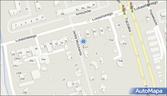 Szczecin, Janka Muzykanta, 5, mapa Szczecina