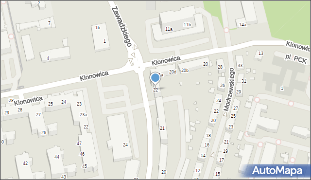 Szczecin, Janickiego Klemensa, 22, mapa Szczecina