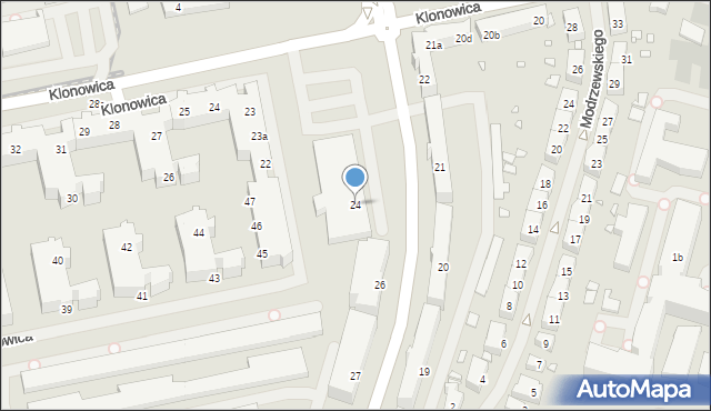 Szczecin, Janickiego Klemensa, 24, mapa Szczecina