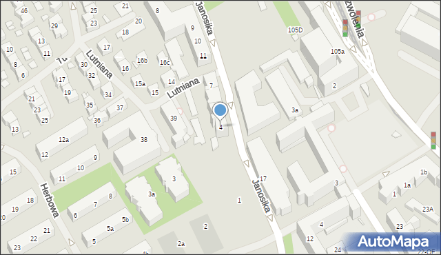 Szczecin, Janosika Jerzego, 4, mapa Szczecina