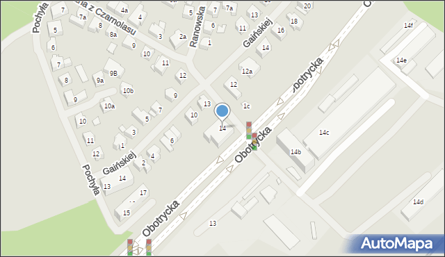 Szczecin, Jana z Czarnolasu, 14, mapa Szczecina